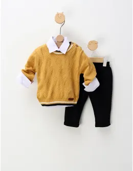 Compleu premium elegant Fashion Kids, galben
