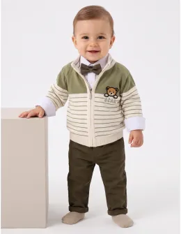 Compleu premium elegant Pufi Bear, cu verde