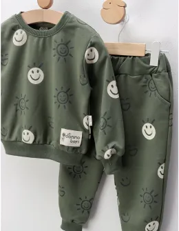 Compleu Smiley and Sun, verde