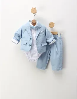Costumas elegant cu papion Eleodor, blue
