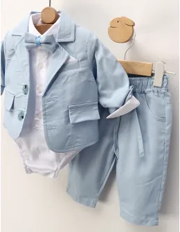 Costumas elegant cu papion Eleodor, blue