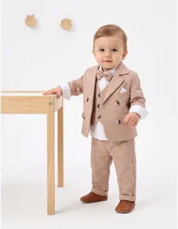 Costumas elegant Mihnea, cu bej