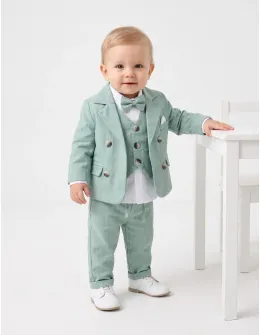 Costumas elegant Mihnea, cu verde