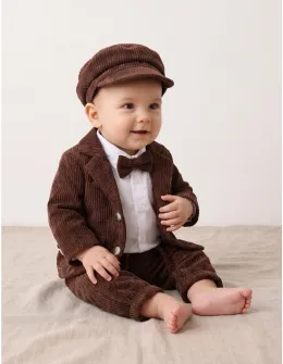 Costumas elegant Simon, cu maro