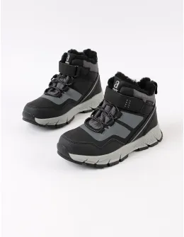 Ghete sport baieti imblanite negru-gri