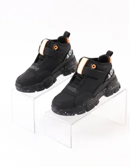 Ghete sport Eduard Apawwa-velcro, negru-portocaliu