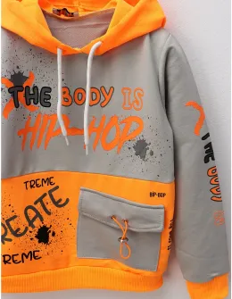 Hanorac The Body is HIPHOP, gri
