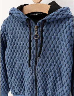 Hanorac Winter Warm Fashion, albastru