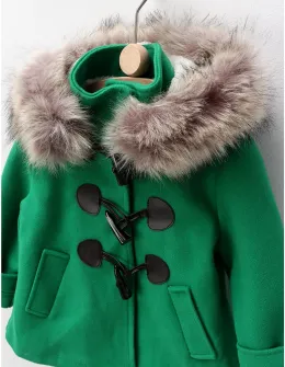 Palton Fashion Girl, model verde