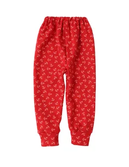 Pantaloni bebe, cu ancore, model rosu