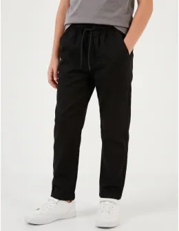 Pantaloni tercot, Leon, negru