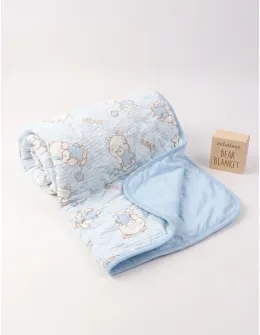 Patura groasa Minky dubla Star Bear, blue