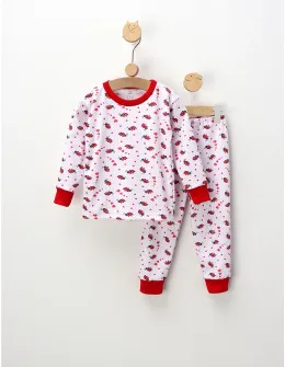 Pijama bbc ML Romania, Gargarite, alb-rosu