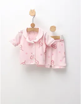 Pijama MS, Cu Happy, roz