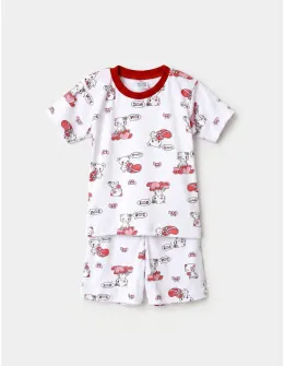Pijama MS imprimata Love Cats rosu