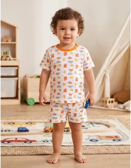 Pijama MS imprimata Masinute multicolor