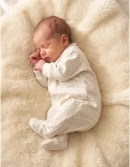 Salopeta BBY prematur, crem cu bulinute