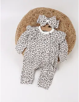 Salopeta cu bentita, Leopard Inimioare, bej