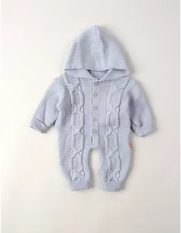 Salopeta cu gluga, Croset Kids, blue