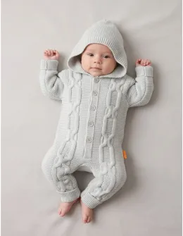 Salopeta cu gluga, Croset Kids, gri