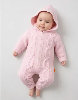 Salopeta cu gluga, Croset Kids, roz