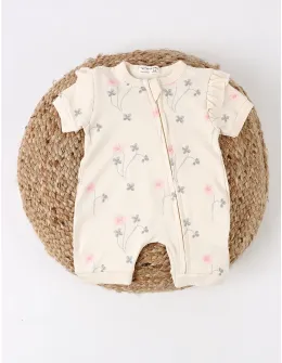 Salopeta de vara, Baby Girl, crem-roz