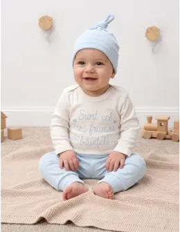 Set 3 piese Sunt Cel Mai Frumos Baietel, blue