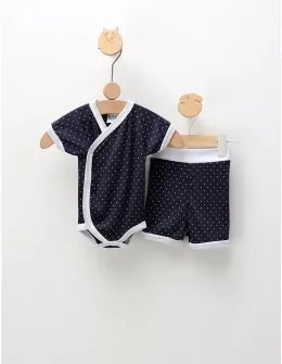 Set baby-summer 2 piese bleumarin-buline