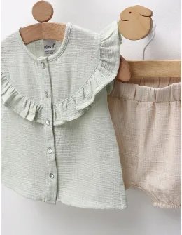 Set de vara, Martha, verde-crem