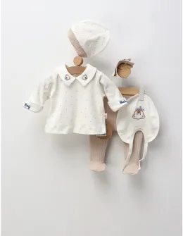 Set premium Baby Boy Andrew, alb-bej