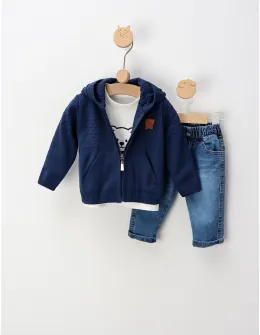 Set premium Nowa Bear Kids, albastru