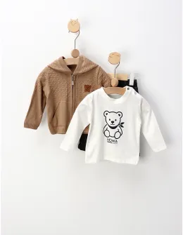 Set premium Nowa Bear Kids, bej