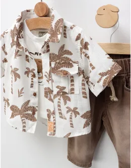 Set premium Summer palmier maro