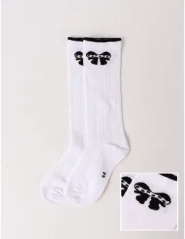 Sosete lungi alb funda neagra