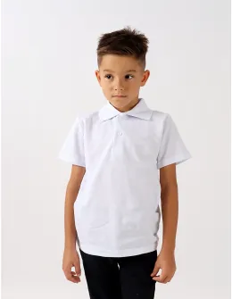 Tricou Polo Junior alb
