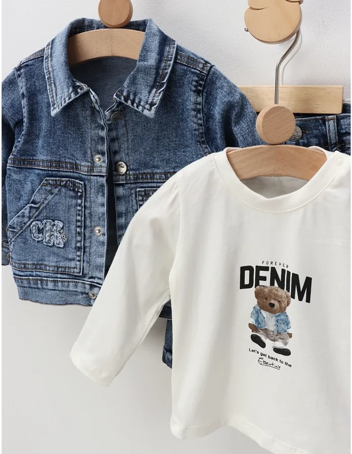 Compleu blug, Forever Denim, cu albastru picture - 4