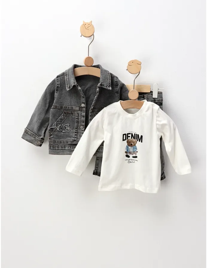 Compleu blug, Forever Denim, cu negru picture - 3