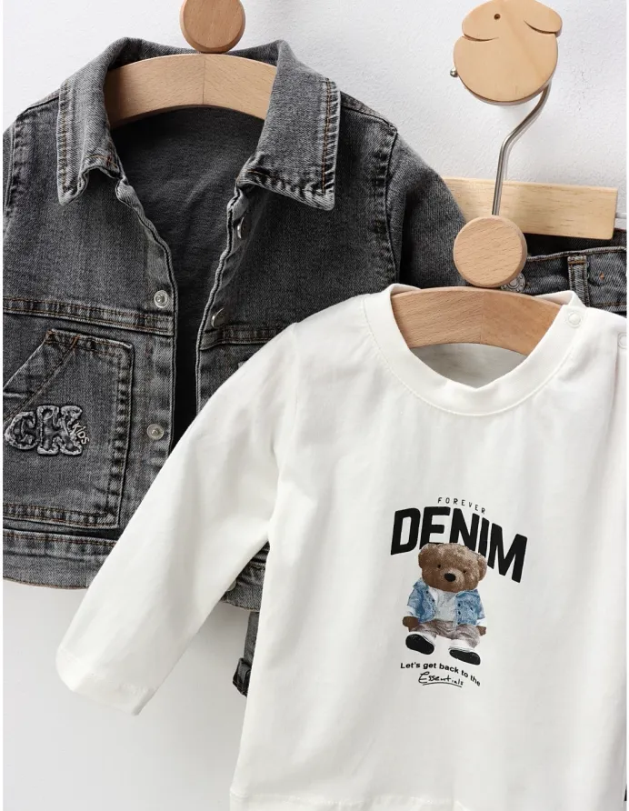 Compleu blug, Forever Denim, cu negru picture - 4