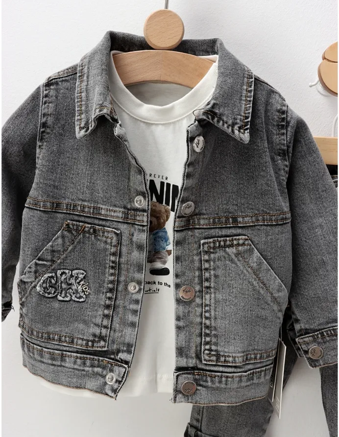 Compleu blug, Forever Denim, cu negru picture - 5