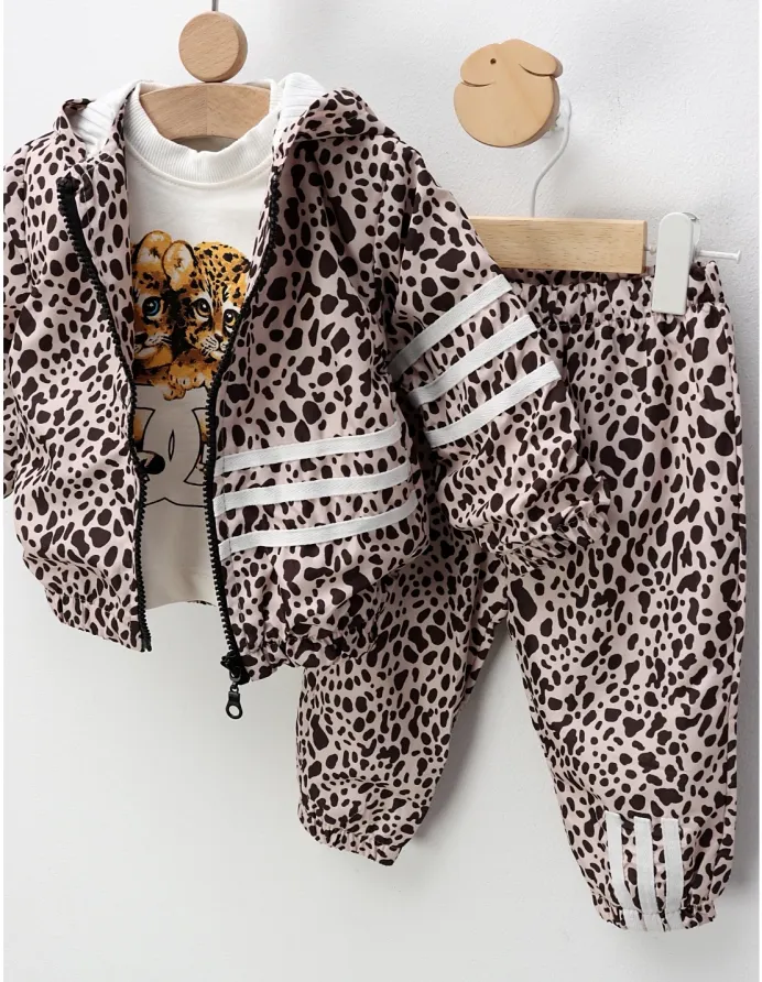 Compleu Two Leopard Cub, crem-negru picture - 3