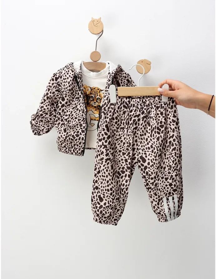 Compleu Two Leopard Cub, crem-negru picture - 4