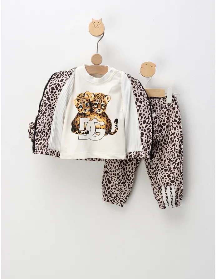 Compleu Two Leopard Cub, crem-negru picture - 5