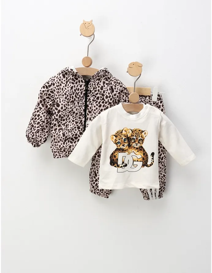 Compleu Two Leopard Cub, crem-negru picture - 7