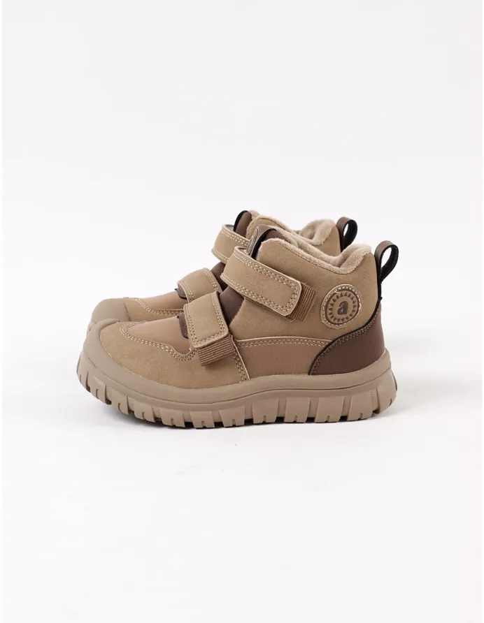Ghete captusite copii Apawwa-velcro, maro picture - 3