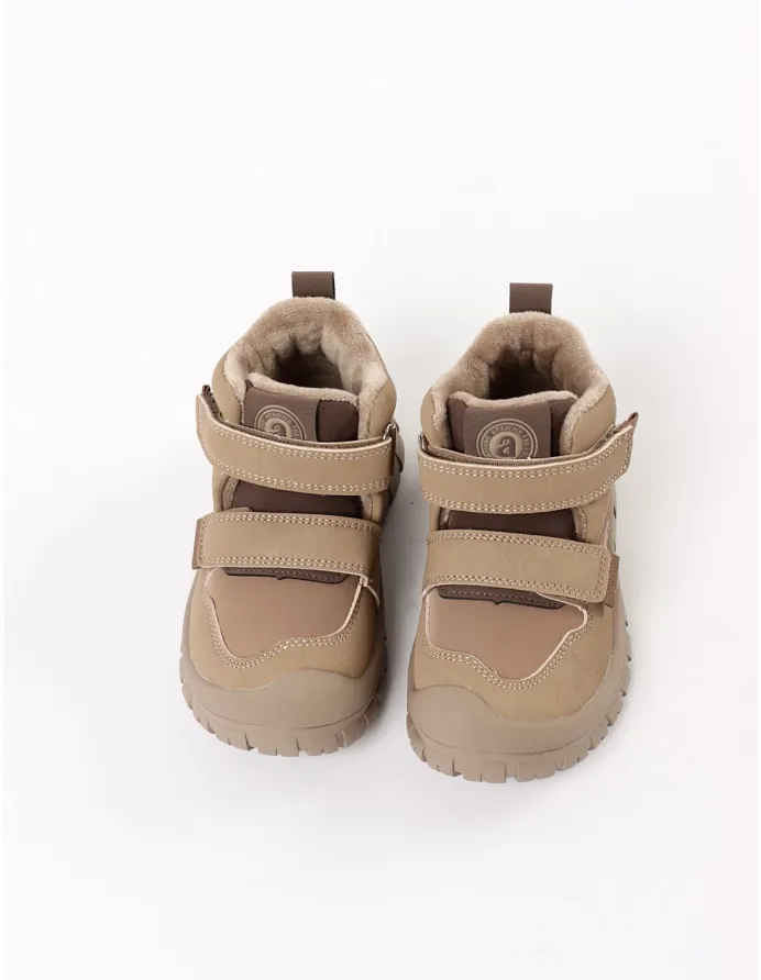 Ghete captusite copii Apawwa-velcro, maro picture - 5