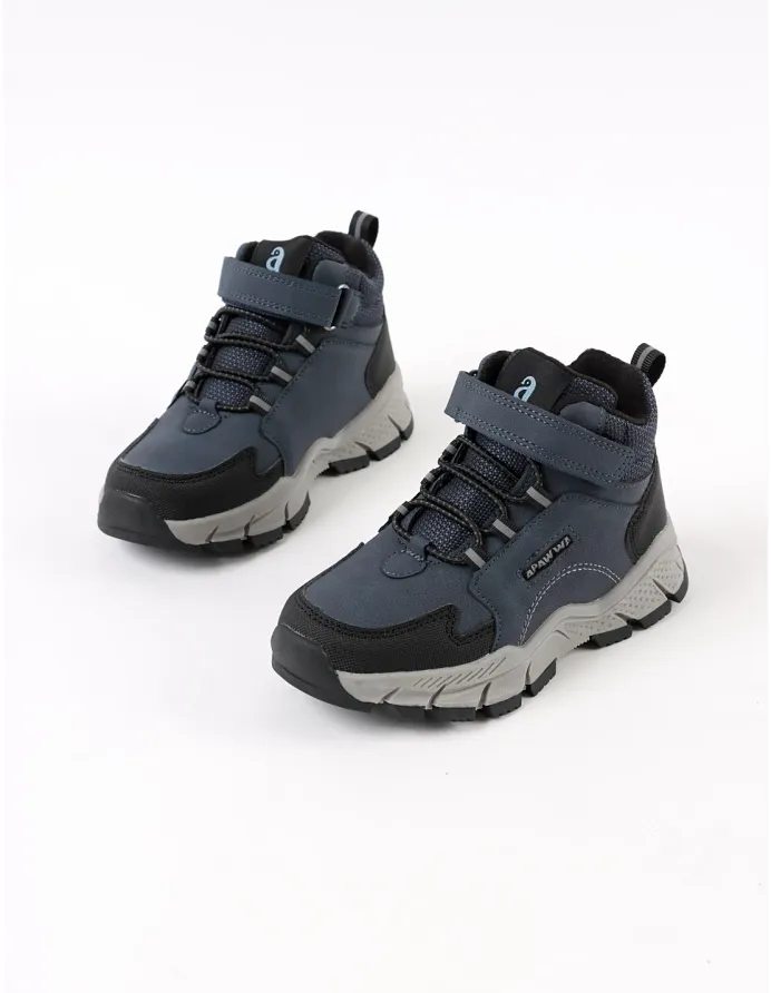 Ghete sport baieti captusite bleumarin picture - 2