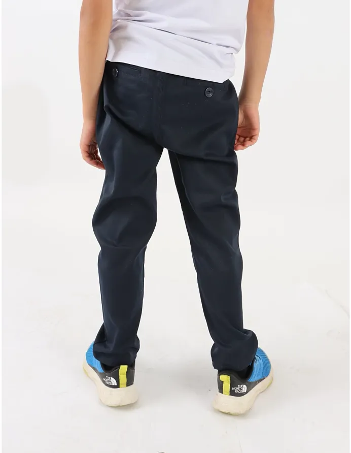 Pantaloni tercot uniforma slim, bleumarin picture - 2