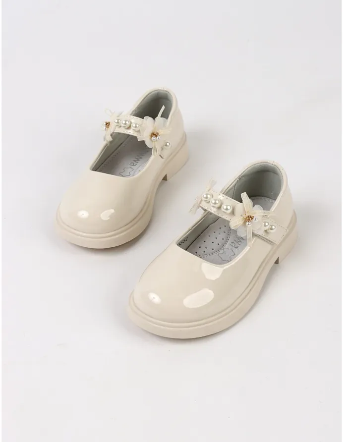 Pantofi perle Olivia bej picture - 3