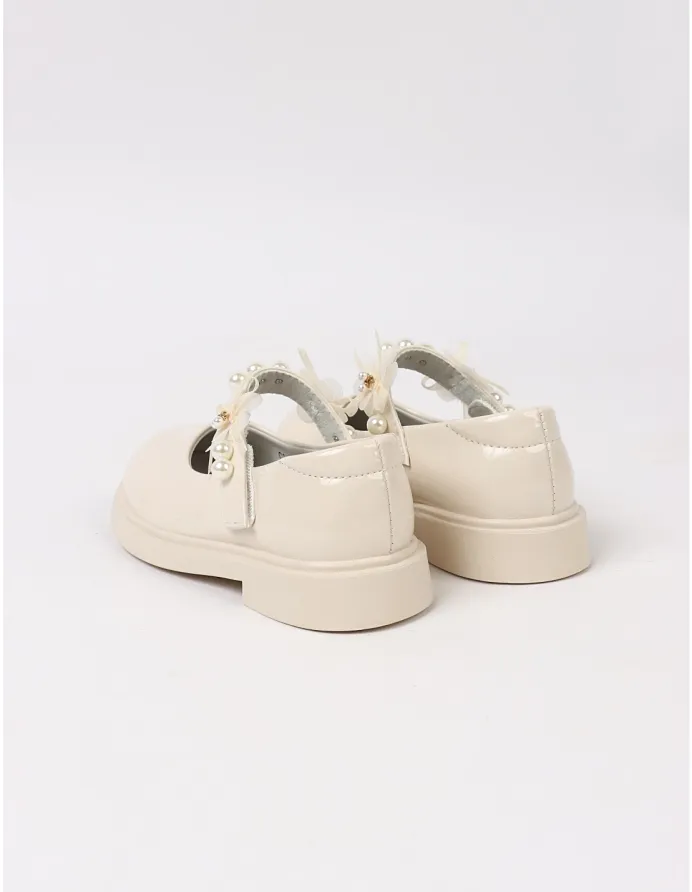 Pantofi perle Olivia bej picture - 5