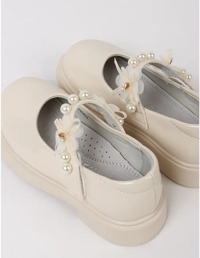 Pantofi perle Olivia bej picture - 6